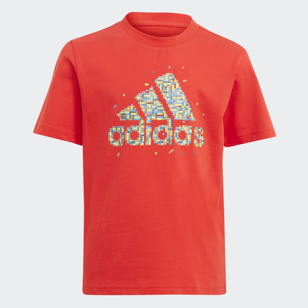 T-shirt adidas x classic LEGO graphique rouge (adidas x Classic LEGO Graphic Red T-Shirt)