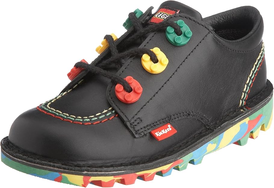 Kickers Junior Kick Lo LEGO Lace-Up Shoe - Black