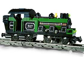 Grand train moteur vert (Large Train Engine Green)