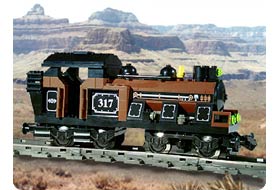 Grand train moteur brun (Large Train Engine Brown)