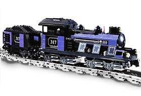 Grand moteur de train avec bleu tendre (Large Train Engine with Tender Blue)