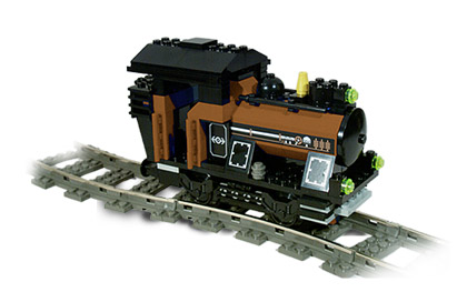 Petit train moteur brun (Small Train Engine Brown)