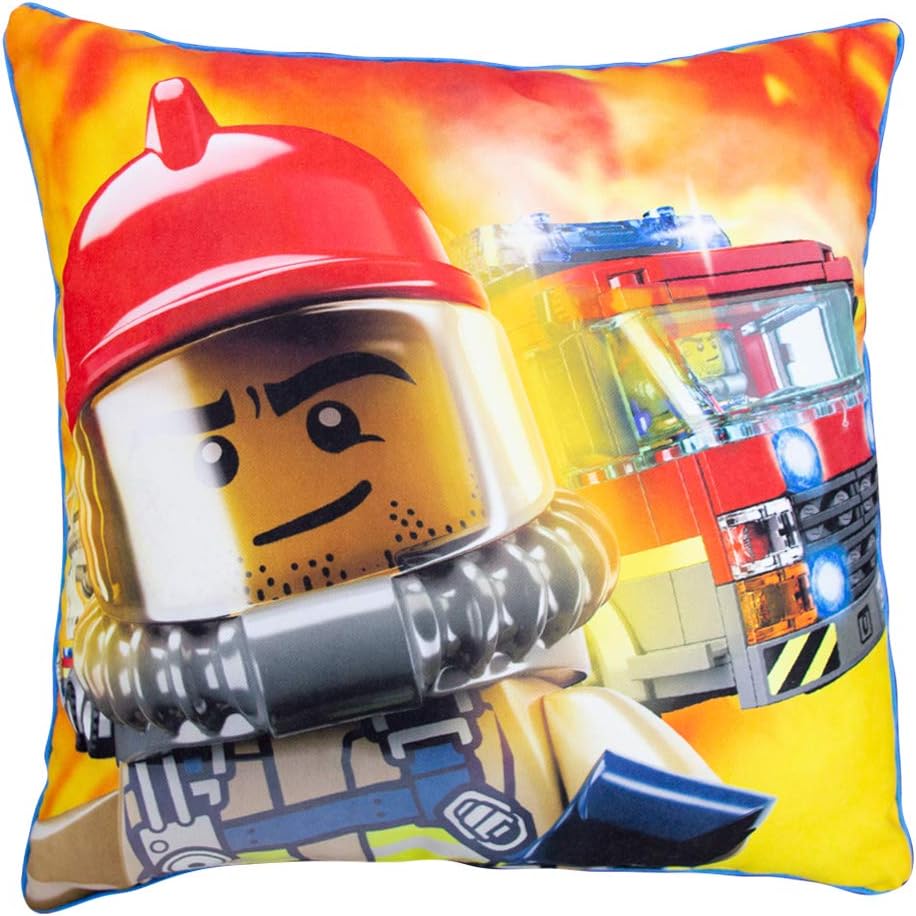Ville police et feu carré oreiller (City Police and Fire Square Pillow)