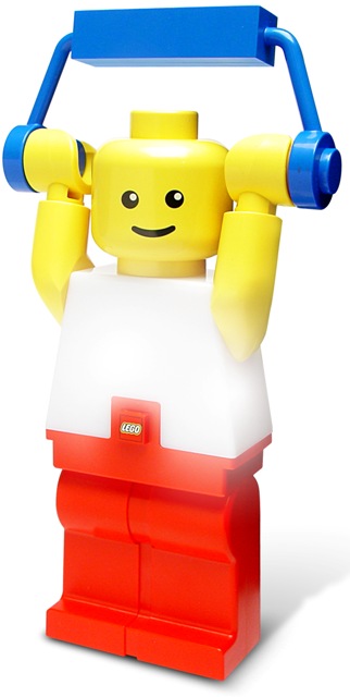 Minifigure Lantern with Yellow Arms and Red Legs