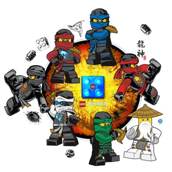 Ninjago Brick Night Light and Wall Decals - Sky Pirates