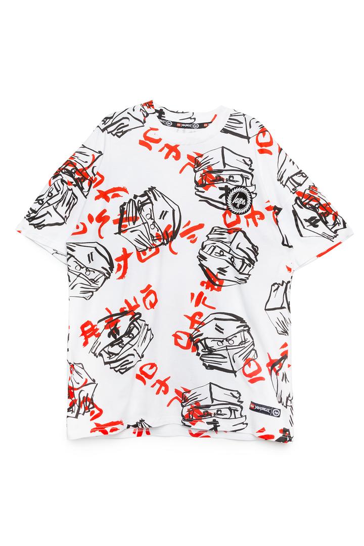HYPE X LEGO NINJAGO White Just Hype Faces Kids' T-Shirt