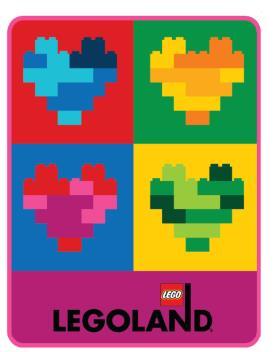 LEGOLAND totalement briques du cœur jeter (LEGOLAND Totally Bricks of the Heart Throw)