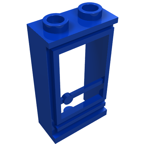 Rendu LDraw de Porte 1 x 2 x 3 droite, pour briques fendues, sans verre (Door 1 x 2 x 3 Right, for Slotted Bricks, No Glass), couleur indicative