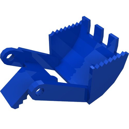 Rendu LDraw de Crane Bucket Jaw, couleur indicative