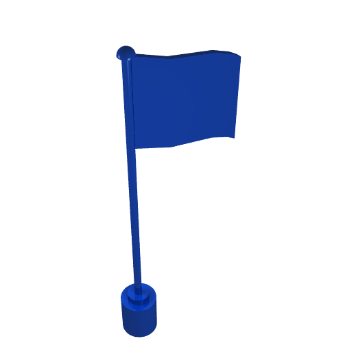 Rendu LDraw de Drapeau sur mât [sans motif] (Flag on Flagpole [Plain]), couleur indicative