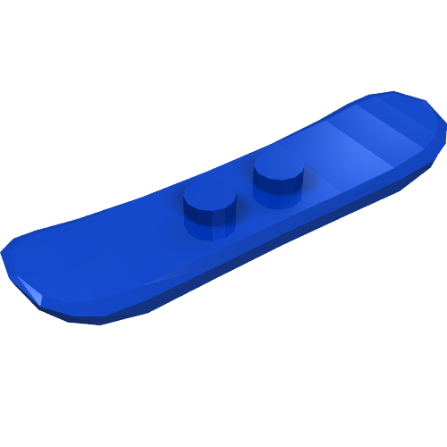 Rendu LDraw de Sports Snowboard Small 2 x 6 avec 2 Centered tenon (Jumper), couleur indicative
