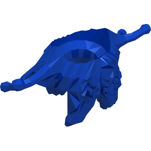 Rendu LDraw de Minifigurine accessoire de cou Barbe Tressée avec Cheveux dans le Dos [sans motif] (Minifig Neckwear Beard Braided with Hair in Back [Plain]), couleur indicative