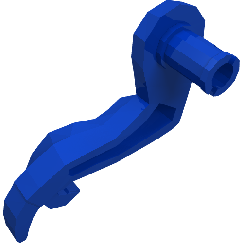 Rendu LDraw de Partie du corps animal, Dinosaure, Tyrannosaurus Rex Bras / Jambe, Droit, Petit (Animal Body Part, Dinosaur, Tyrannosaurus Rex Arm / Leg, Right, Small [Plain]), couleur indicative