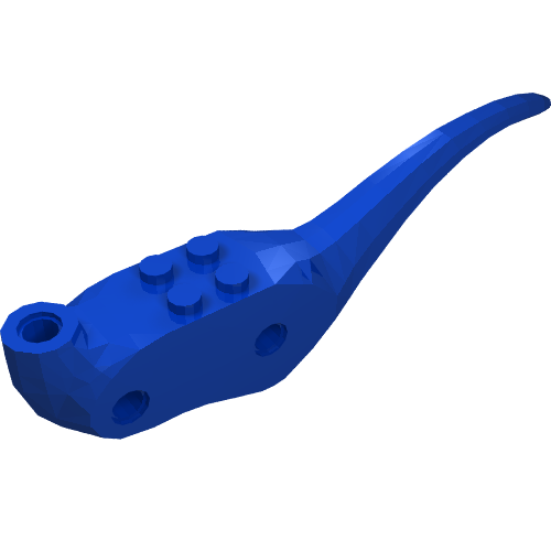 Rendu LDraw de Animal Body Part, Dinosaur, Raptor Body [Plain], couleur indicative