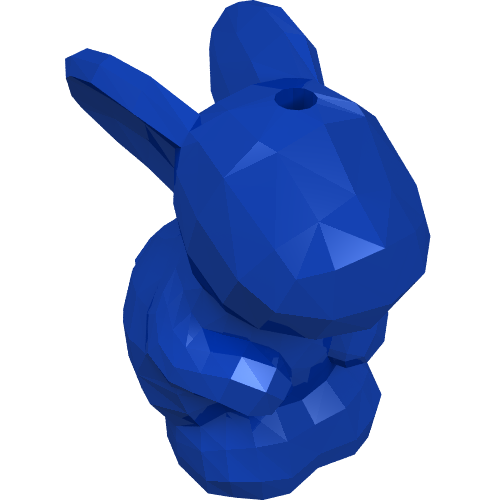 Rendu LDraw de Animal, Lapin / Lapin Assis Type 1 (Animal, Rabbit / Bunny Sitting Type 1), couleur indicative