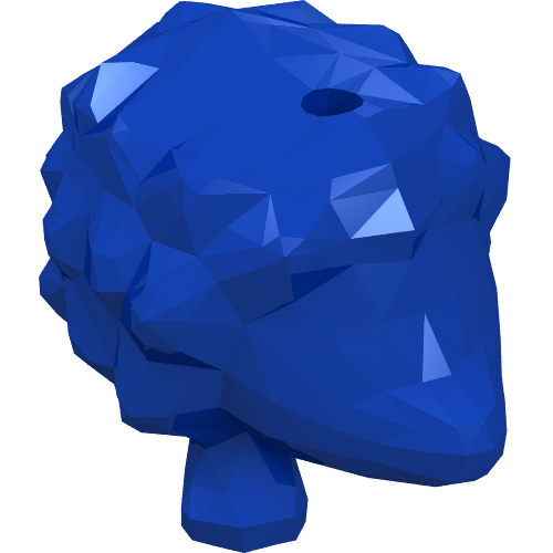Rendu LDraw de Animaux, Hérisson [sans motif] (Animal, Hedgehog [Plain]), couleur indicative