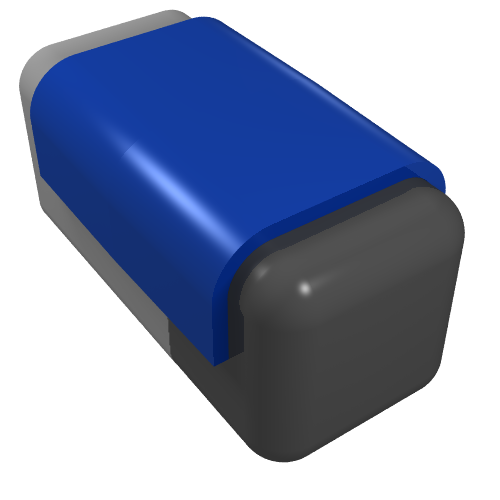 Rendu LDraw de Sensor, Compass, NXT, couleur indicative