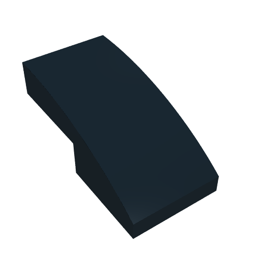 Brique courbée 2 x 1 Non tenons [1/2 Arc] (Brick Curved 2 x 1 No Studs [1/2 Bow])
