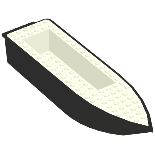 Rendu LDraw de Bateau 24 x 6 x 3 [Assemblage complet] (Boat 24 x 6 x 3 [Complete Assembly]), couleur indicative