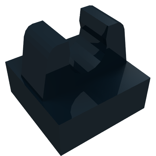 Tuile Spécial 1 x 1 avec attache avec embouts arrondis (Tile Special 1 x 1 with Clip with Rounded Tips)