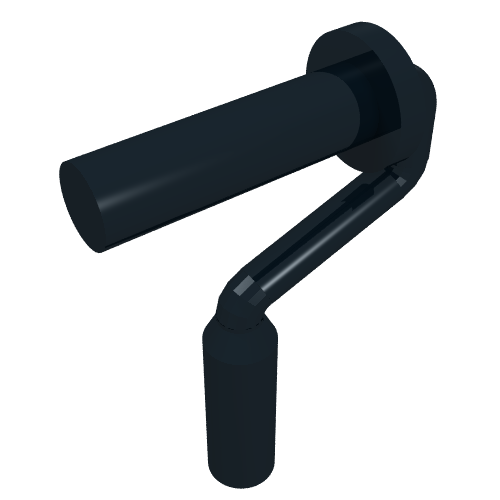Rendu LDraw de Équipement Poignée de pinceau de rouleau de peinture (Equipment Paint Roller Brush Handle Edge On Handle), couleur indicative