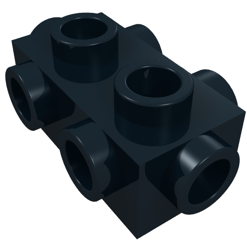 Arme Gun / Blaster 1 x 2 x 2/3 avec tenons sur les côtés et la poignée (Weapon Gun / Blaster 1 x 2 x 2/3 with Studs on Sides and Handle)