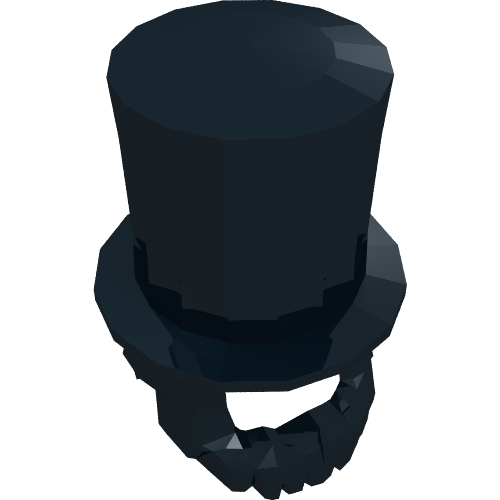 Rendu LDraw de Hair and Hat, Stovepipe Hat avec Beard [Lincoln], couleur indicative