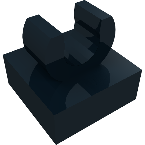 Tuile Spécial 1 x 1 avec attache avec bords arrondis (Tile Special 1 x 1 with Clip with Rounded Edges)