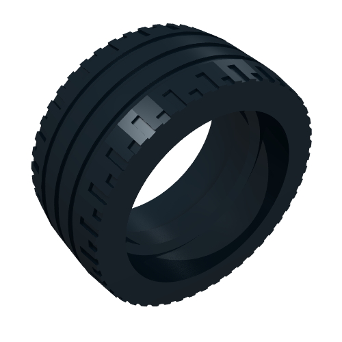 Rendu LDraw de Pneu 24 x 12 profil bas (Tyre 24 x 12 Low Profile), couleur indicative