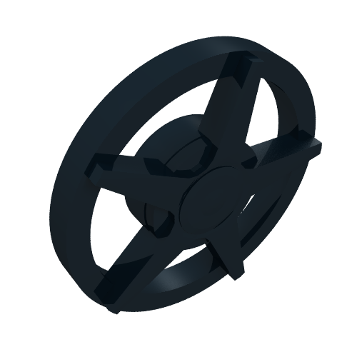 Rendu LDraw de Couvercle de roue à 5 rayons - pour roue 18976 (Wheel Cover 5 Spoke - for Wheel 18976), couleur indicative