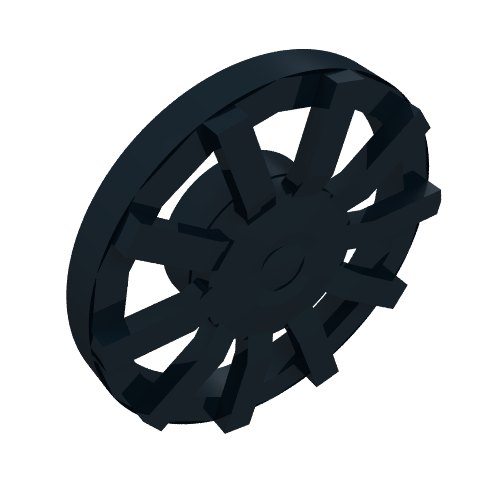 Rendu LDraw de Couvercle de roue à 10 rayons - pour roue 18976 (Wheel Cover 10 Spoke - for Wheel 18976), couleur indicative