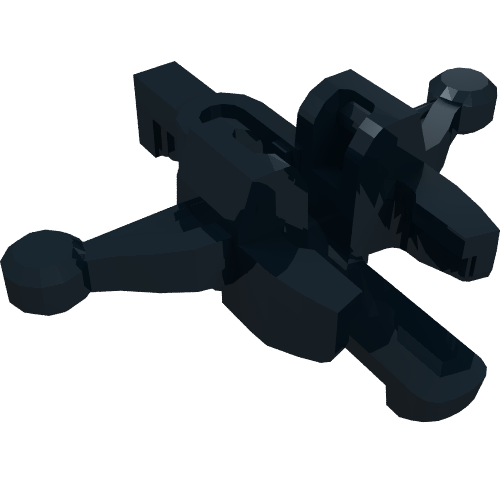 Rendu LDraw de Lanceur, Arme arbalète (Launcher, Weapon Crossbow Shooter), couleur indicative