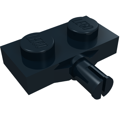 Plaque spéciale 1 x 2 avec support de roue, simple fente (Plate Special 1 x 2 with Wheel Holder, Single Slit)