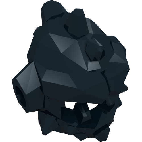 Rendu LDraw de Helmet Angular avec Side trou, couleur indicative