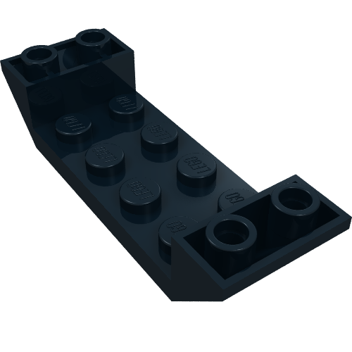 Brique inclinée inversée 45° 6 x 2 doubles avec 2 x 4 encastrés (Brick Sloped Inverted 45° 6 x 2 Double with 2 x 4 Recessed)