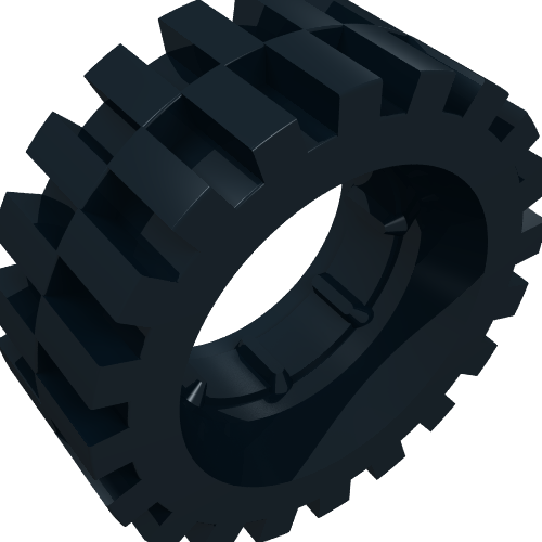 Rendu LDraw de Pneus 30 x 10.5 Décalés (Tyre 30 x 10.5 Offset Tread), couleur indicative