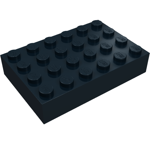 Rendu LDraw de Brique 4 x 6 (Brick 4 x 6), couleur indicative