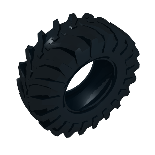 Rendu LDraw de Pneu 107 x 44 tracteur (Tyre 107 x 44 Tractor), couleur indicative
