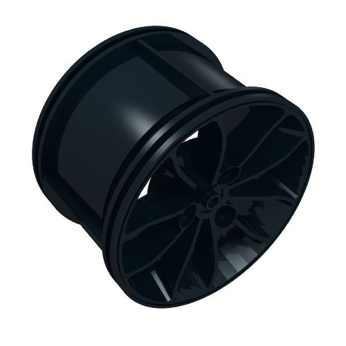 Rendu LDraw de Roue 62,3 x 42 Technic Racing grand (Wheel 62.3 x 42 Technic Racing Large), couleur indicative