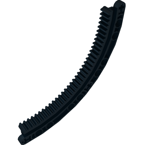 Rendu LDraw de Crémaillère Technic 1/4 cercle 11 x 11, 35 dents (Technic Gear Rack 1/4 Circle 11 x 11, 35 Teeth), couleur indicative