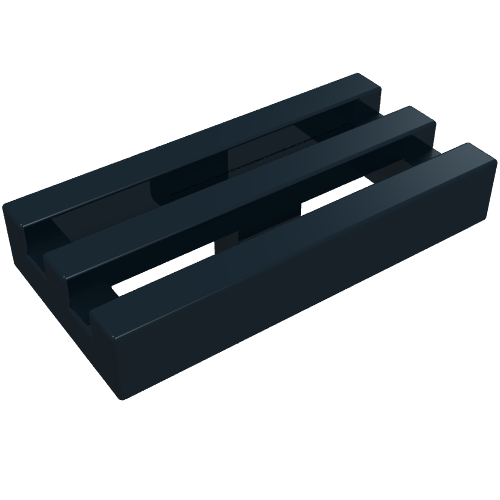 Tuile Grille spéciale 1 x 2 avec fond rainure (Tile Special 1 x 2 Grille with Bottom Groove)
