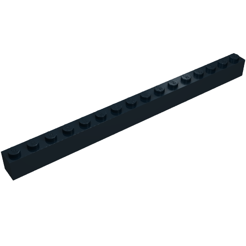 Rendu LDraw de Brique 1 x 16 (Brick 1 x 16), couleur indicative