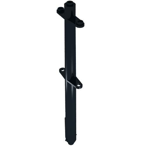 Rendu LDraw de Bateau, haut de section de mât 16 h avec 4 trous de tenon en bas, type indéterminé (Boat, Mast Section Top 16 H with 4 stud holes at bottom, Undetermined Type), couleur indicative