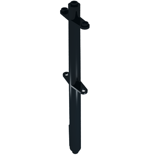 Rendu LDraw de Bateau, partie supérieure du mât 16 h avec 4 trous de tenons en bas, sans pointes inférieures (Boat, Mast Section Top 16 H with 4 stud holes at bottom, Without Bottom Nubs), couleur indicative
