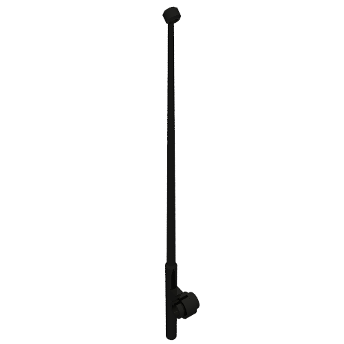 Rendu LDraw de Équipement canne à pêche 12L, trou de ligne verticale (Equipment Fishing Rod 12L, Vertical Line Hole), couleur indicative