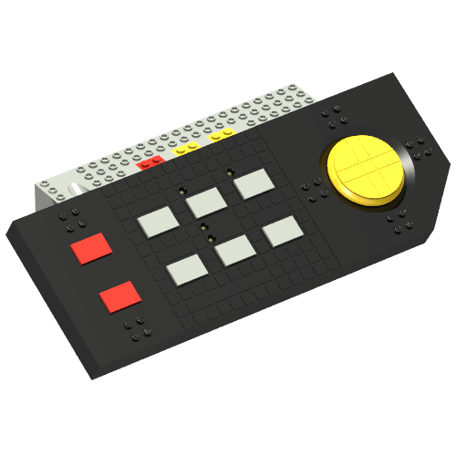Rendu LDraw de Hub / Controller, Technic Control Center II, couleur indicative