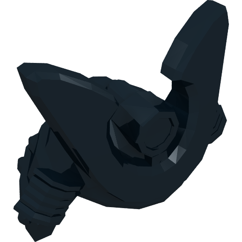 Casque, ninja (samouraï) kabuto avec grande crête incurvée et rivets (Helmet, Ninja (Samurai) Kabuto with Large Curved Crest and Rivets)