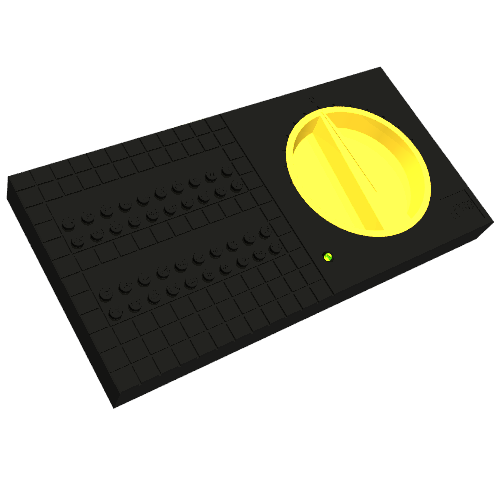 Rendu LDraw de Hub / Controller, Train Speed Regulator 9V, couleur indicative