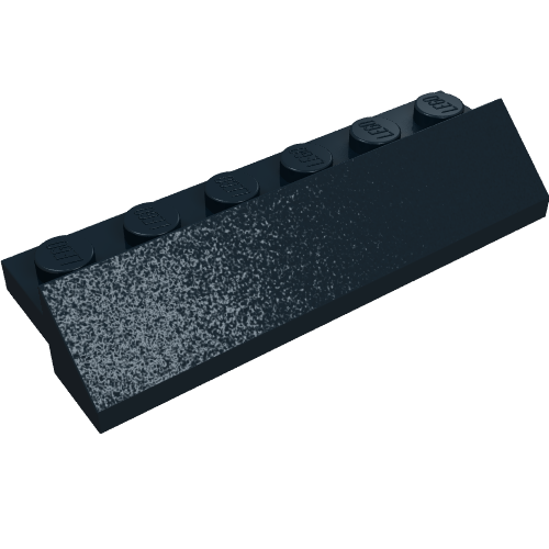Rendu LDraw de Brique inclinée 45° 2 x 6 x 2/3 (Brick Sloped 45° 2 x 6 x 2/3), couleur indicative