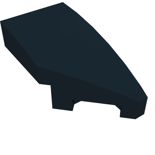 Brique calée, courbée 2 x 1 avec encoche droite (Brick Wedged, Curved 2 x 1 with Stud Notch Right)